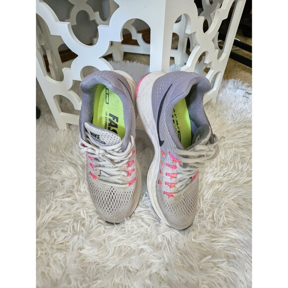 Nike Zoom Pegasus 33 Running Shoes Women Size 7 US Athletic Grey 831356-006 - Picture 10 of 11